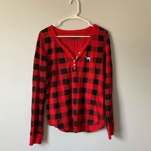 PINK buffalo plaid pajama set